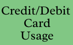 Green background with the text Credit/Debit Card Usage