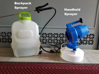Picture of backpack sprayer and handheld sprayer